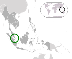 Location of Singapore (green)