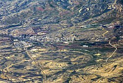 Aerial view of Hanna and surrounding area