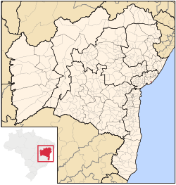 Location of Lauro de Freitas in Bahia