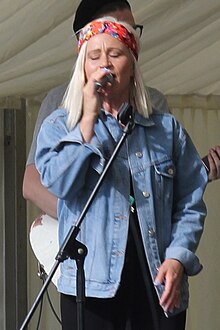 Lou Fellingham performing at the Big Church Day Out Festival at Wiston, West Sussex in 2017