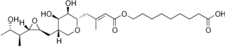 Structural formula of pseudomonic acid A (PA-A), the principal component of mupirocin