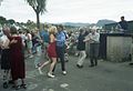 Dancing on the street on the last day of the Regatta fortnight