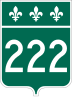 Route 222 marker