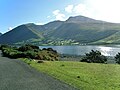 View of Scafell and (behind) Scafell Pike from Wasdale