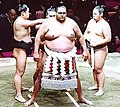 Akebono Taro (born May 8, 1969) Hawaii-born sumo wrestler, first foreign born wrestler to reach highest sumo rank Yokozuna