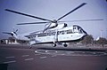 A Los Angeles Airways S-61L helicopter lifting off from the Disneyland heliport, August 1963.