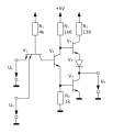 Schematic of one gate in a 7400