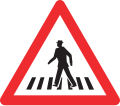 1.22 Pedestrian crossing ahead[note 5]