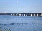 A normal box girder bridge, but with closely spaced pillars.