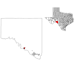 Location of Amistad, Texas