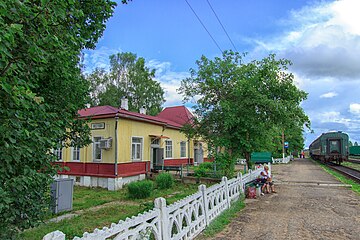 Вокзал в городе Пестово