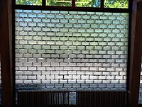 Glass blocks in the form of bricks in the school in Bernau.