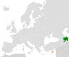 Location map for Azerbaijan and Cyprus.