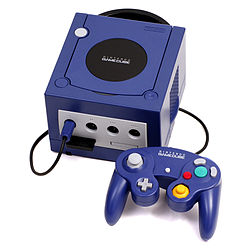 Purple GameCube and controller