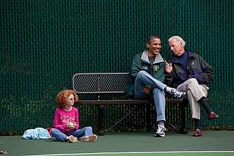 Barack Obama and Joe Biden at Camp David in 2010.