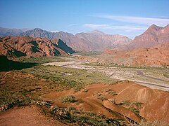 Vista de la Quebrada de Cafayate, en el punto denominado Tres Cruces.