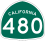 State Route 480 marker