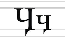 Cyrillic letter Khakassian Che.svg