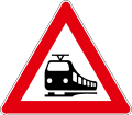 Level crossing without barriers ahead