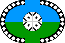 Bandera mapuche del territorio lafquenche.