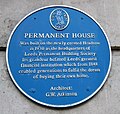 Blue plaque on Permanent House