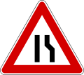 А8 Road narrows - on the right