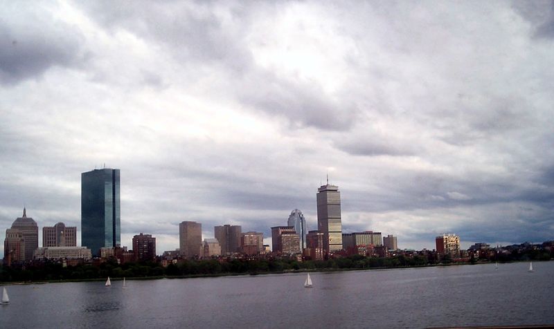 Crossing the Charles River into the Back Bay