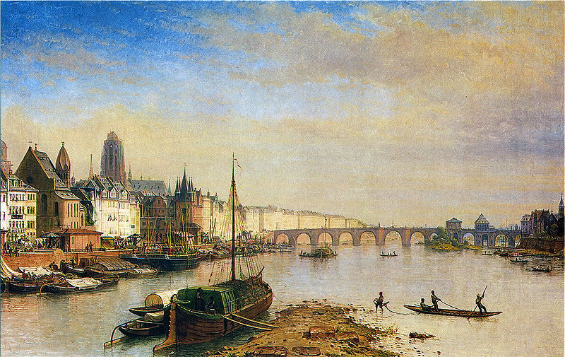 Archivo:Frankfurt Alte Brücke 1850.jpg