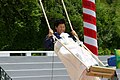 Korean woman swinging on the day of Dano