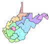 West Virginia state senate districts from 2021