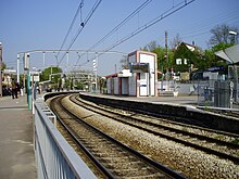 Quais et voies en regardant vers Aéroport CDG 2/Mitry - Claye, depuis l'extrémité ouest de la gare.