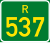 Regional route R537 shield