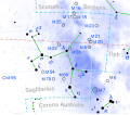 location of M22 in Sagittarius