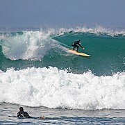 A day of big surf in La Jolla, California