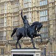 Richard the Lionheart (Carlo Marochetti, 1860), outside the Palace of Westminster in central London, England