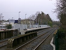 Platform 2 at Derriaghy was replaced by a new structure across the Queensway road.