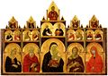 Madonna and Child with saints polyptych, Duccio, Tempera and gold on wood, 1311-1318