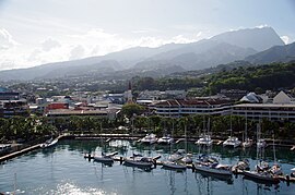 Papeʻete's city center and marina