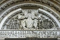 The tympanum of Vézelay Abbey, Burgundy, France, 1130s