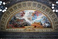 Mural on the ceiling of the main stairway in the Museo Nacional de Arte