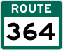 Route 364 marker