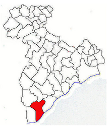 Location in Giurgiu County