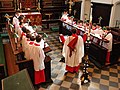 Church of England choirboys wearing ruffs in 2008