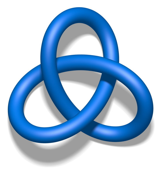 File:Blue Trefoil Knot.png