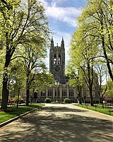 Gasson Hall in spring