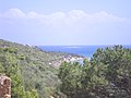 The view of Plane Island from Cape Farina's mountains to the west