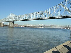 The Ohio River forms the northern border of Kentucky.