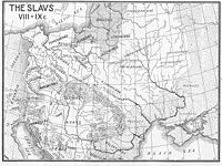 Slavic tribes in 8th–9th centuries; W. Chrobatians and R. Chrobatians