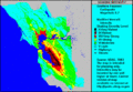 Southern Hayward fault slip, magnitude 6.7 *