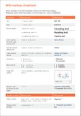 Cheatsheet guide to wikimarkup